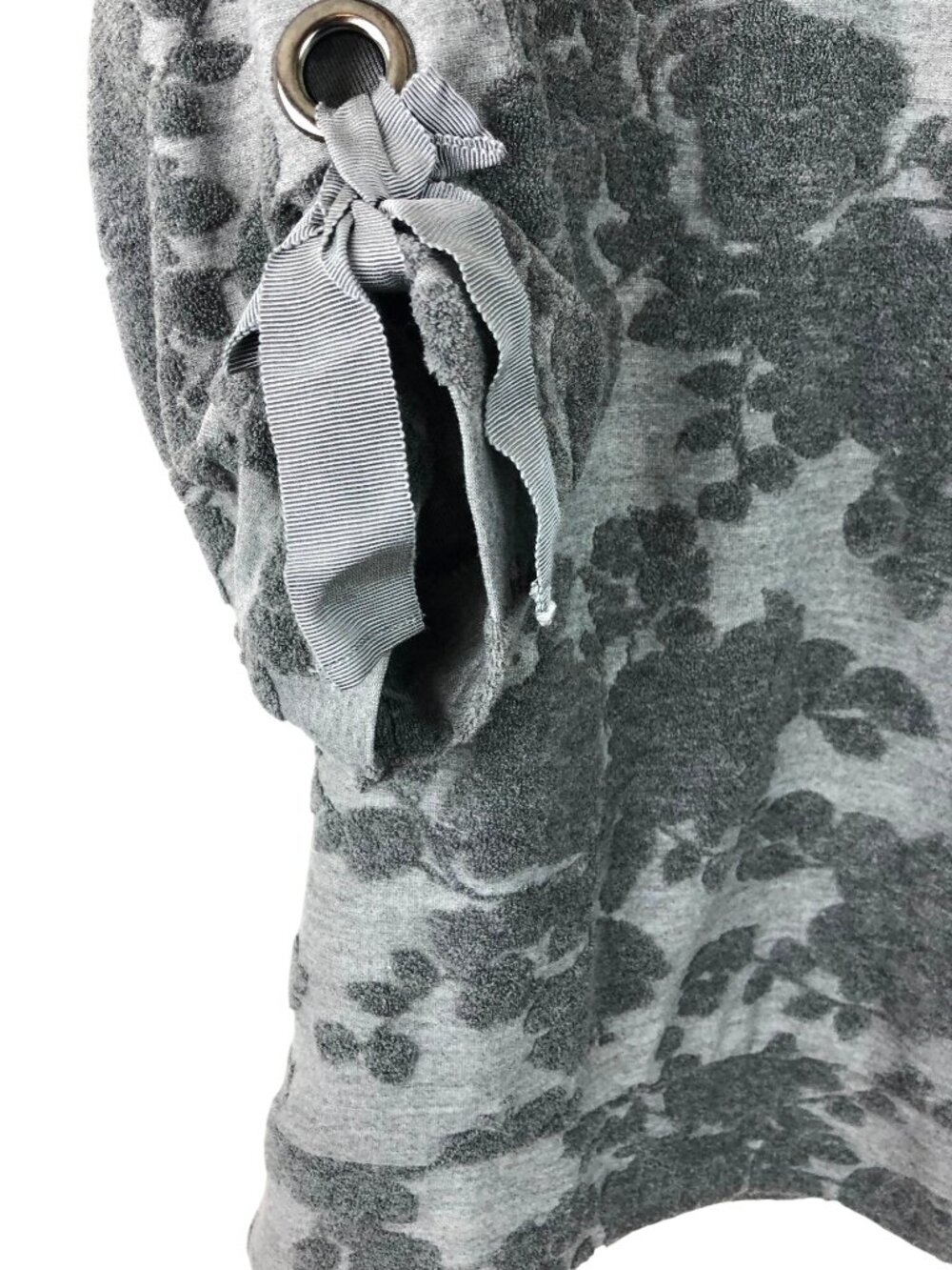 Simply Vera Vera Wang Women's Size PM Gray Textured Crewneck Sweatshirt - Picture 5 of 10